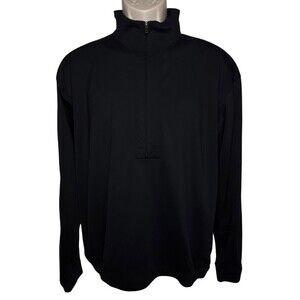 Nike Golf Mens Medium M Dri-Fit Black‎ 1/4 Zip Pullover Long Sleeve Jacket